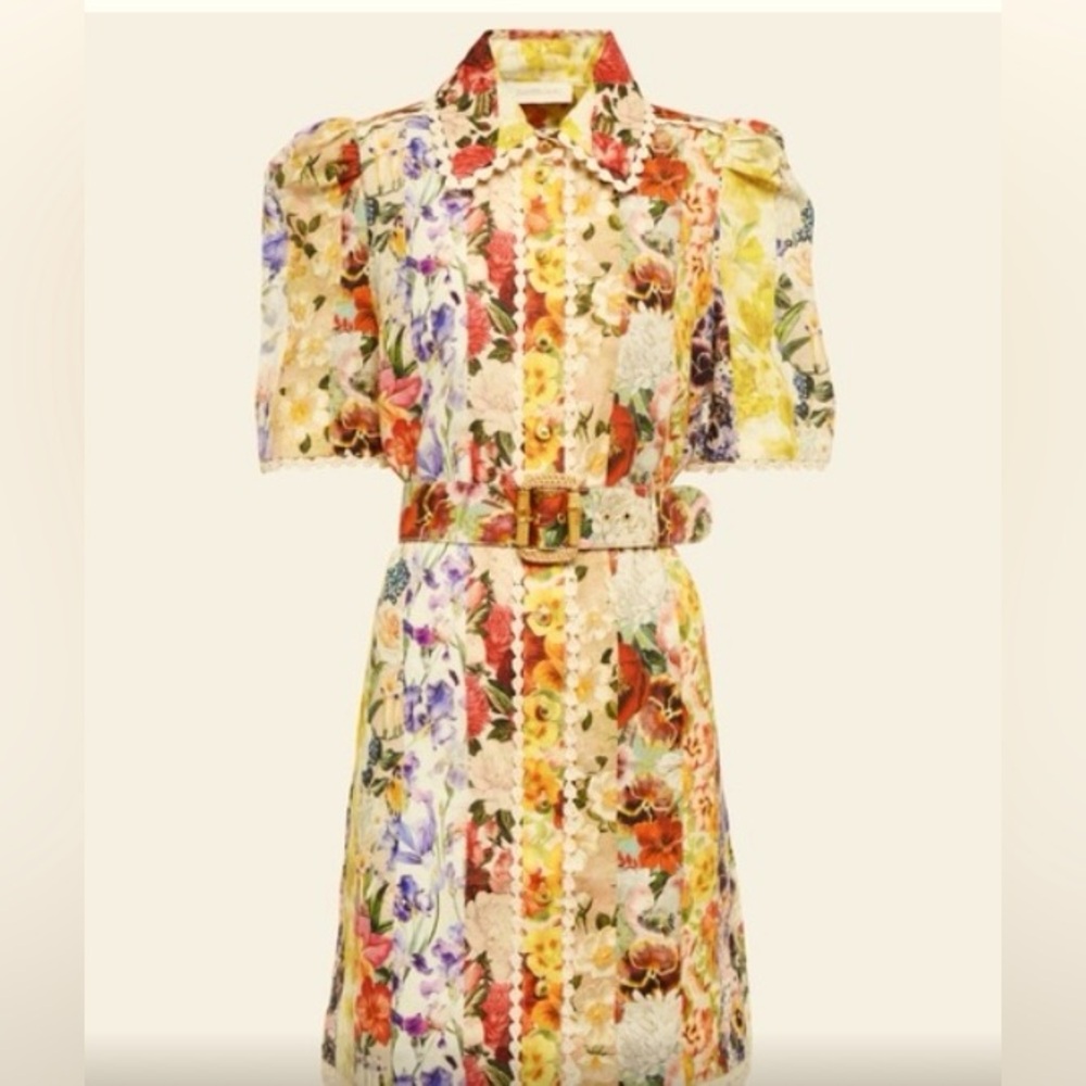Beautiful staple Zimmermann dress. Bold colors.             Size 1=(S)or 4/6 US